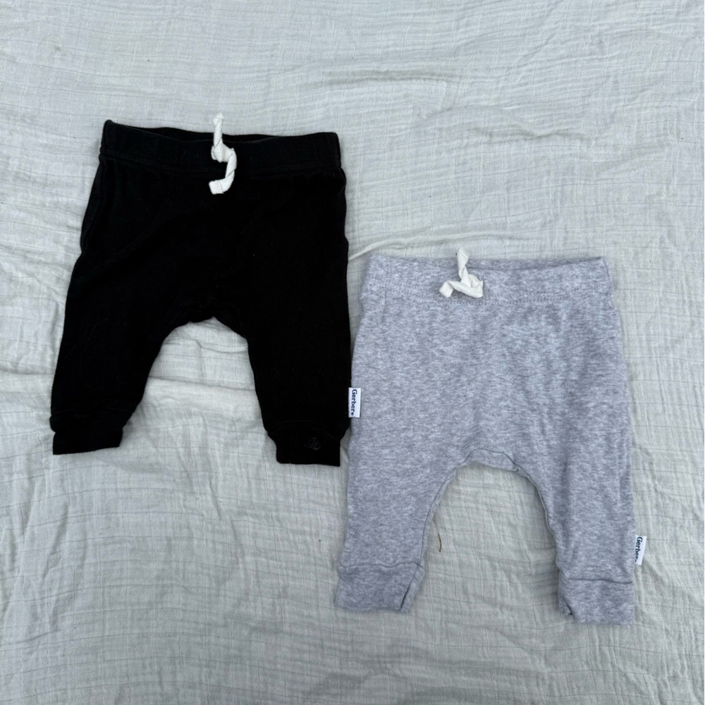 Gerber Black and Gray Baby Joggers